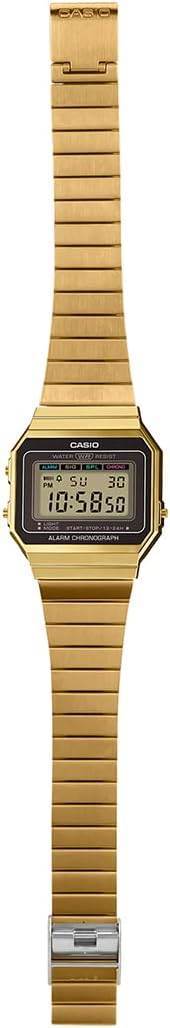 Casio A700WG-9ADF ultra ince kasa dijital saat, LED arka ışıklı model