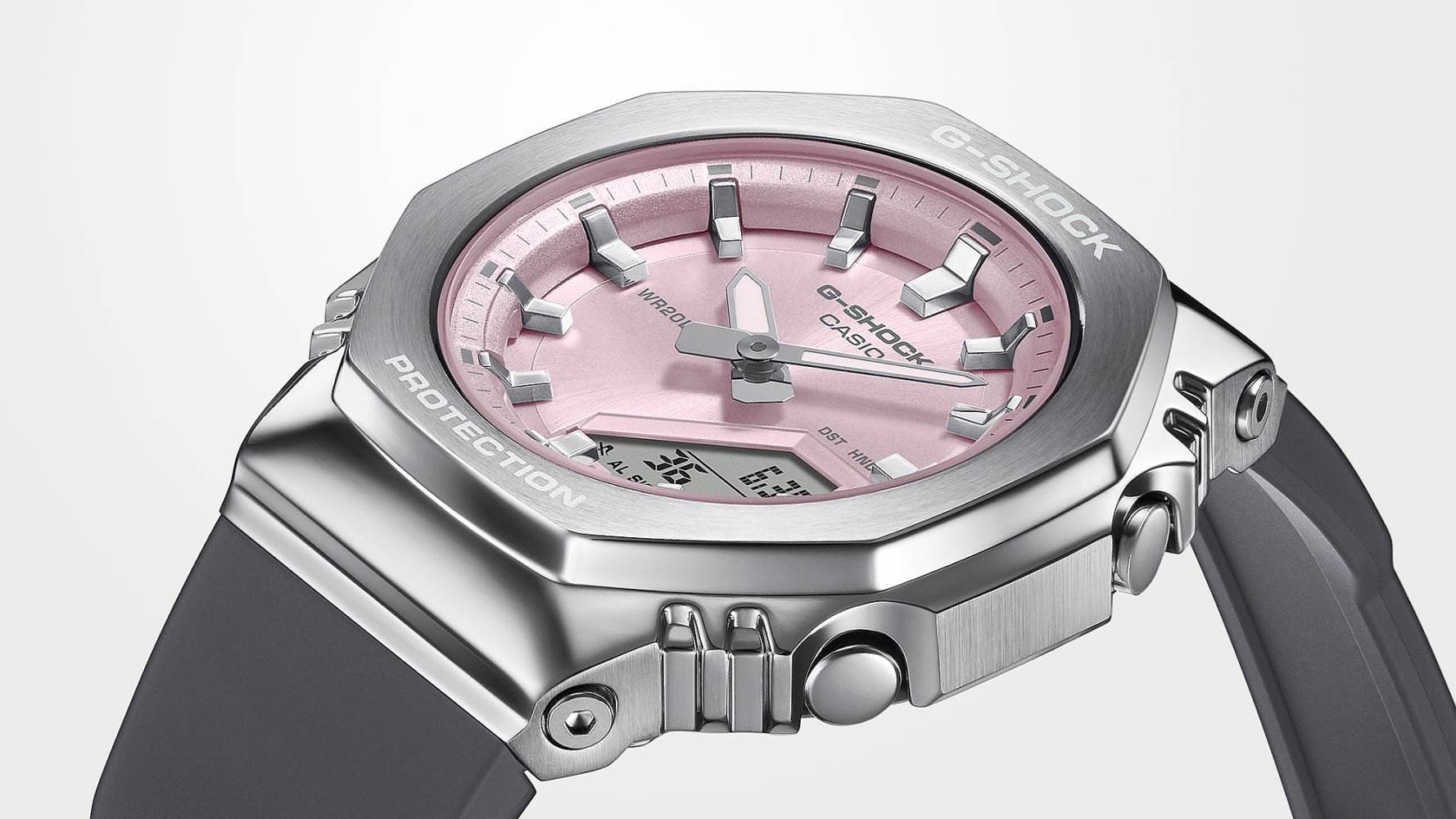 Casio GM-S2110-4ADR unisex G-Shock saat siyah reçine kayış