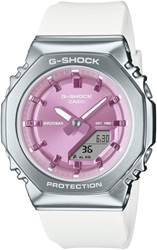Casio GM-S2110-7A6DR sekizgen metal çerçeveli G-Shock saat pembe kadran