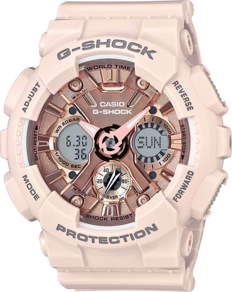 Casio GMA-S120MF-4ADR pembe reçine kayışlı G-Shock saat