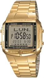 Casio DB-360G-9ADF altın kaplama metal bilezikli veri bankası dijital saat