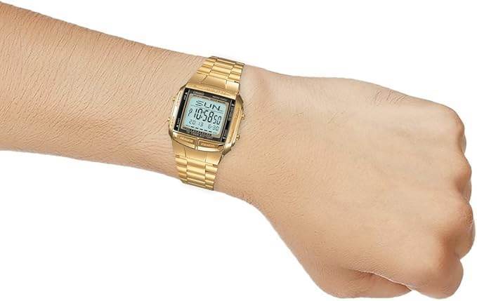 Casio DB-360G-9ADF retro stil veri bankası saat altın renk