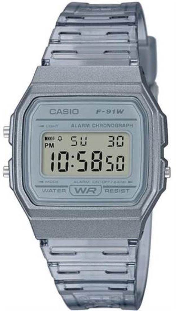 Casio F-91WS-8DF gri reçine dijital saat