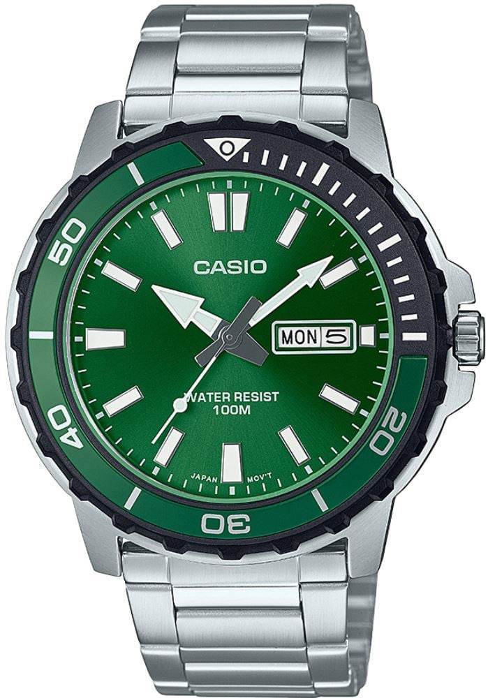 Casio MTD-125D-3AVDF yeşil kadranlı erkek kol saati