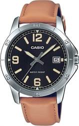 Casio MTP-V004L-1B2UDF kahverengi deri kayışlı erkek kol saati