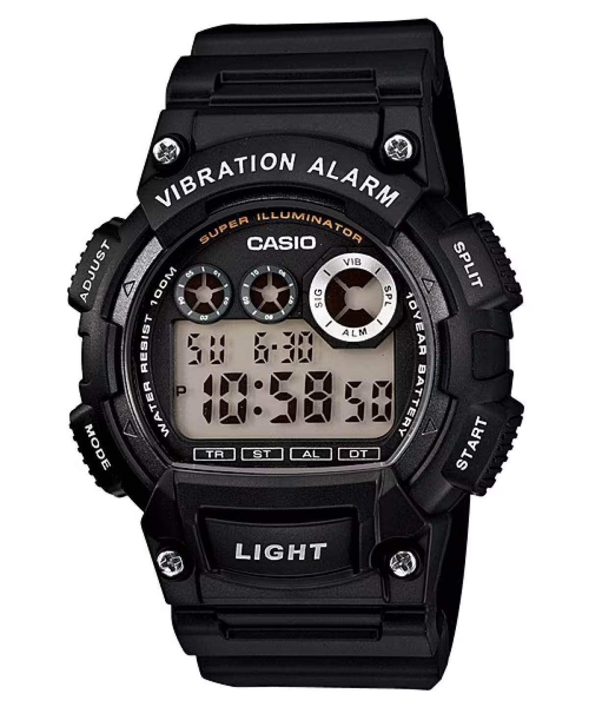Casio W-735H-1A2VDF titreşimli alarm dijital erkek saat