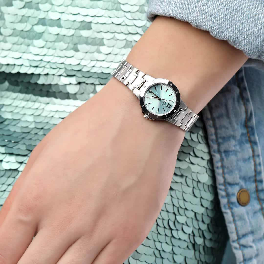 Casio LTP-1177A-3ADF yeşil kadranlı kadın saat