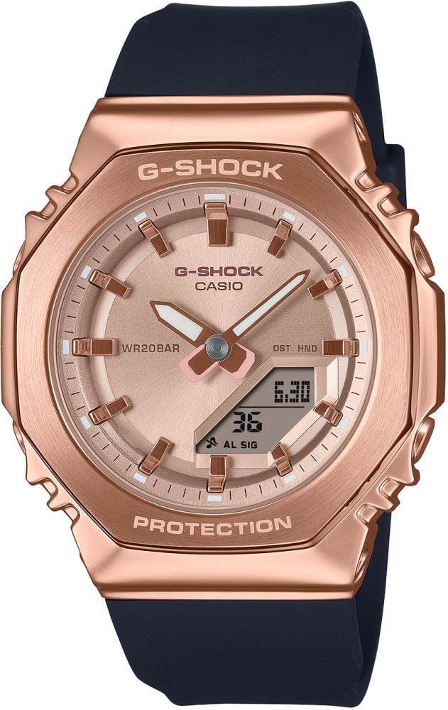 Casio GM-S2110PG-1A4DR – Siyah Kayışlı Şık G-Shock Saat
