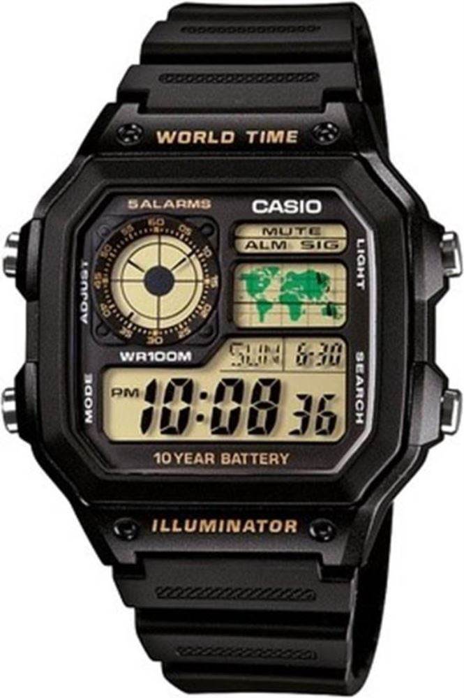 Casio AE-1200WH-1BVDF dünya saatli dijital kol saati