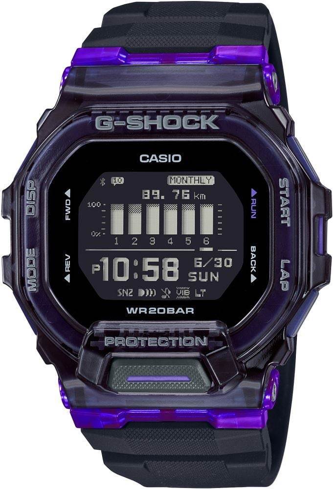 Casio GBD-200SM-1A6DR adım sayar ve Bluetooth fonksiyonlu saat