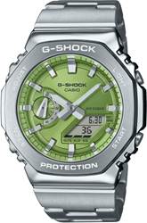 Casio GM-2110D-3ADR metal bezelli G-Shock saat