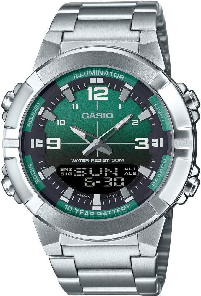 Casio AMW-870DA-3AVDF paslanmaz çelik analog-dijital saat