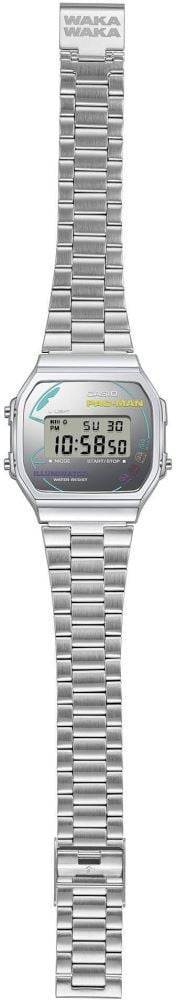 Casio A168WEPC-7ADR çelik bilezikli PAC-MAN saati