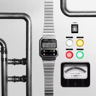 Casio A100WE-1ADF retro dijital kol saati unisex