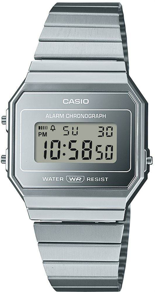 Casio A700WEV-7ADF metal bilezikli unisex dijital kol saati