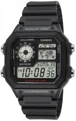 Casio AE-1200WH-1AVDF siyah reçine unisex dijital kol saati