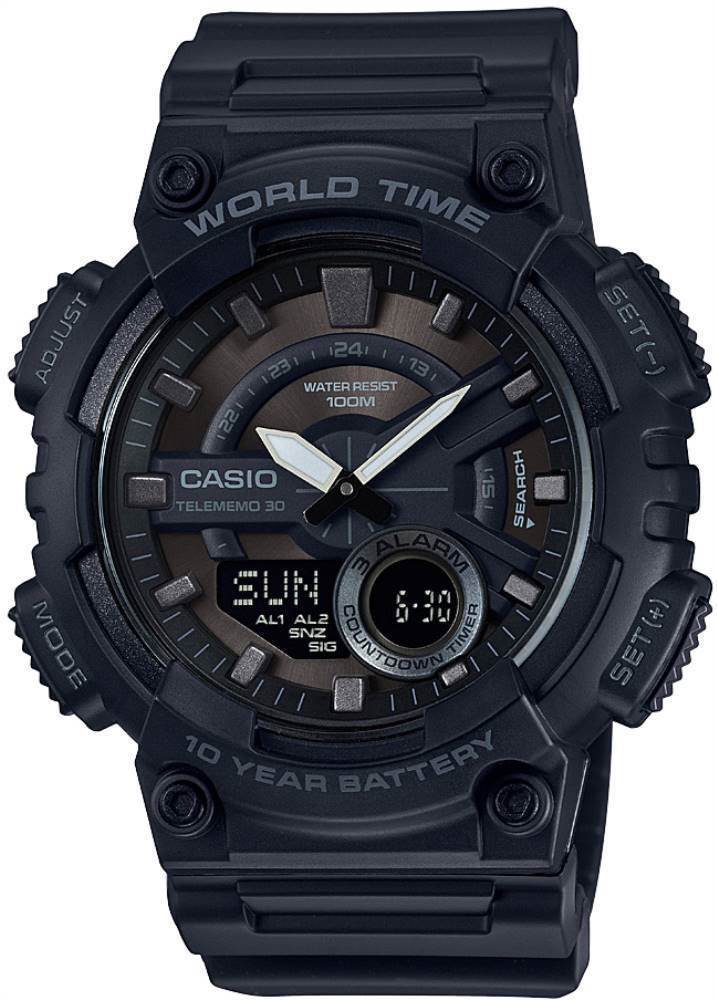 Casio AEQ-110W-1BVDF dünya saatleri fonksiyonlu unisex saat