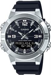 Casio AMW-870-1AVDF siyah silikon kordonlu erkek kol saati