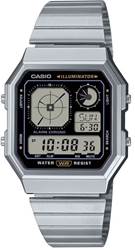 Casio A130WE-1ADF metal bilezikli unisex dijital kol saati
