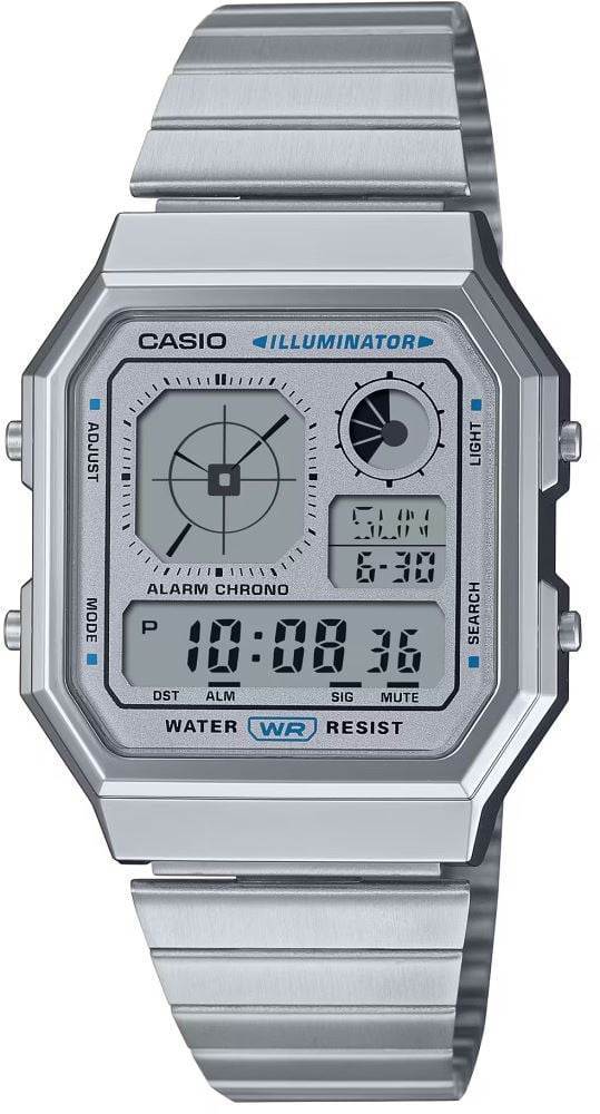 Casio A130WE-7ADF unisex dijital saat LED ışıklı