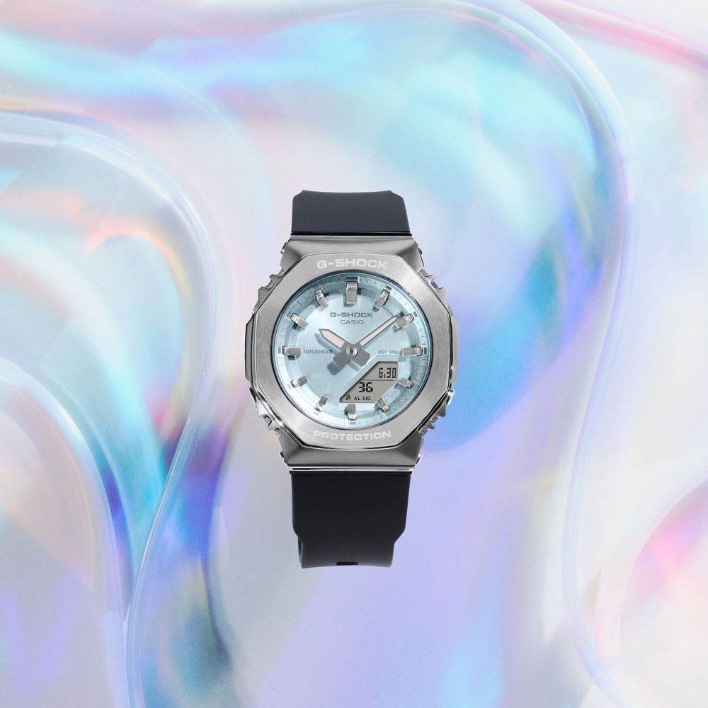 Casio GM-S2110-2ADR kadın saat fonksiyonel dünya saatleri