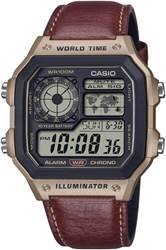 Casio AE-1200WHL-5AVDF deri kayışlı erkek kol saati
