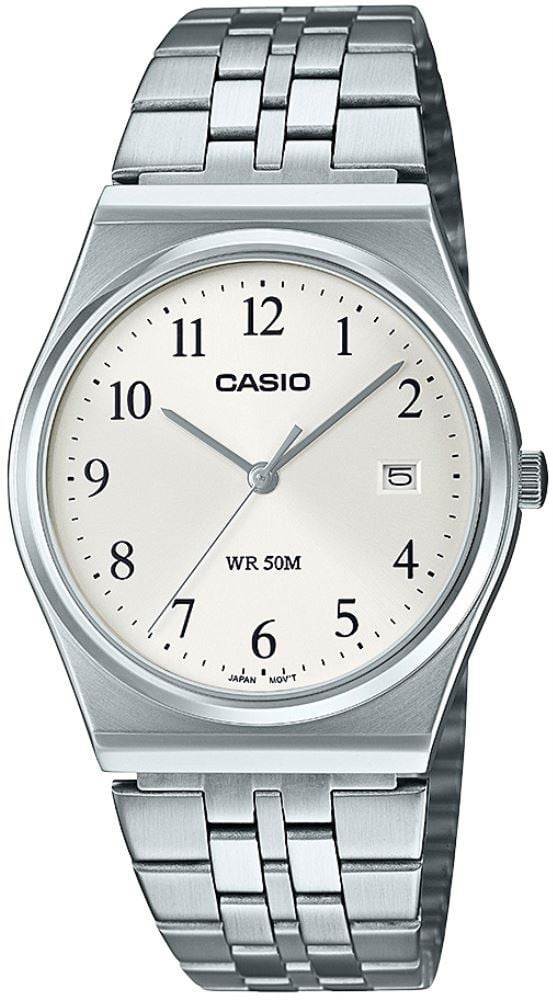 Casio MTP-B145D-7BVDF gümüş çelik bilezikli unisex kol saati