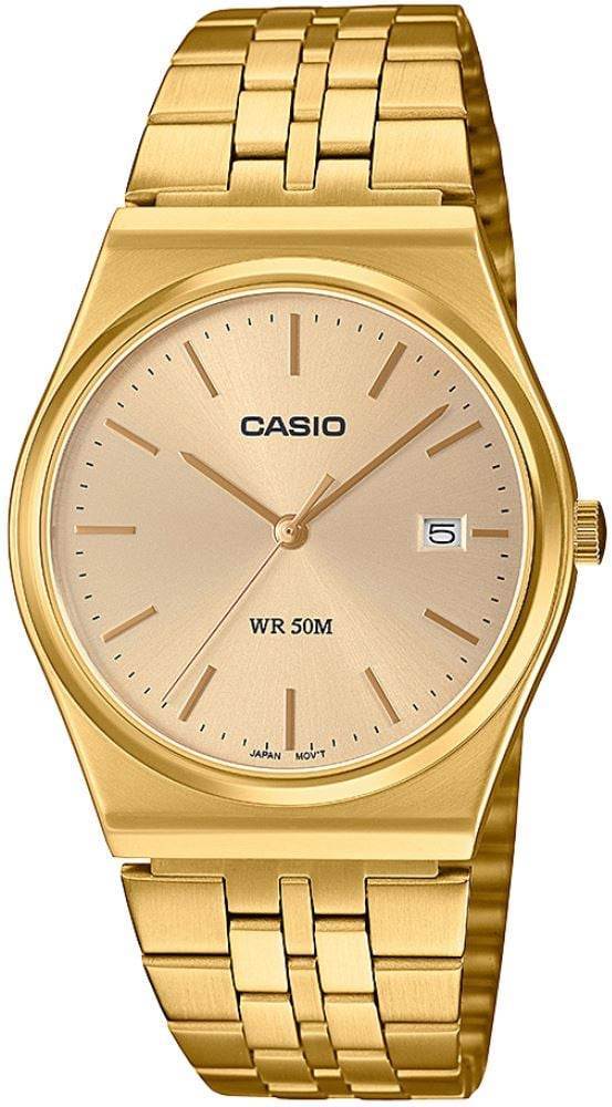 Casio MTP-B145G-9AVDF altın çelik bilezikli unisex kol saati