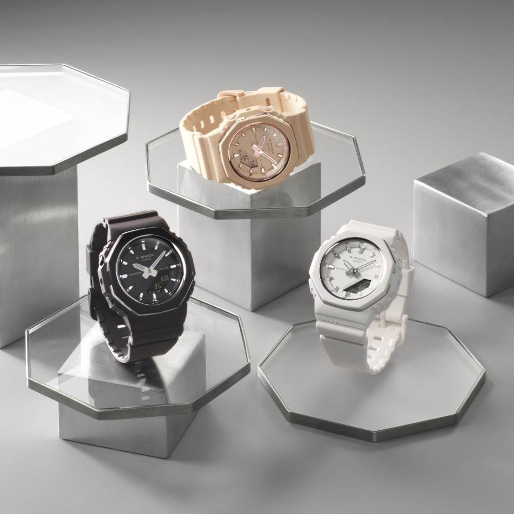 Casio GMA-P2110-4ADR krem-ton kadın kol saati