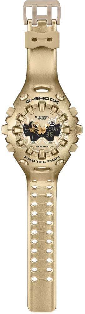 Casio GA-V01A-9ADR erkek kol saati altın kadran detayları